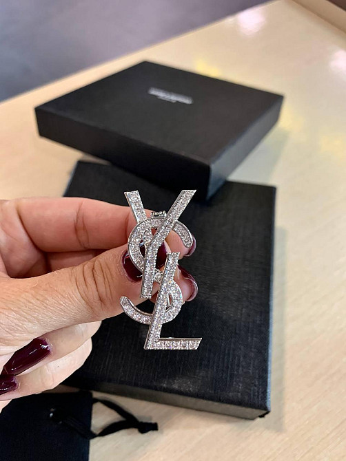 Сен Лоран брошка / Yves Saint Laurent брошка, россыпь циркония Одесса - изображение 3