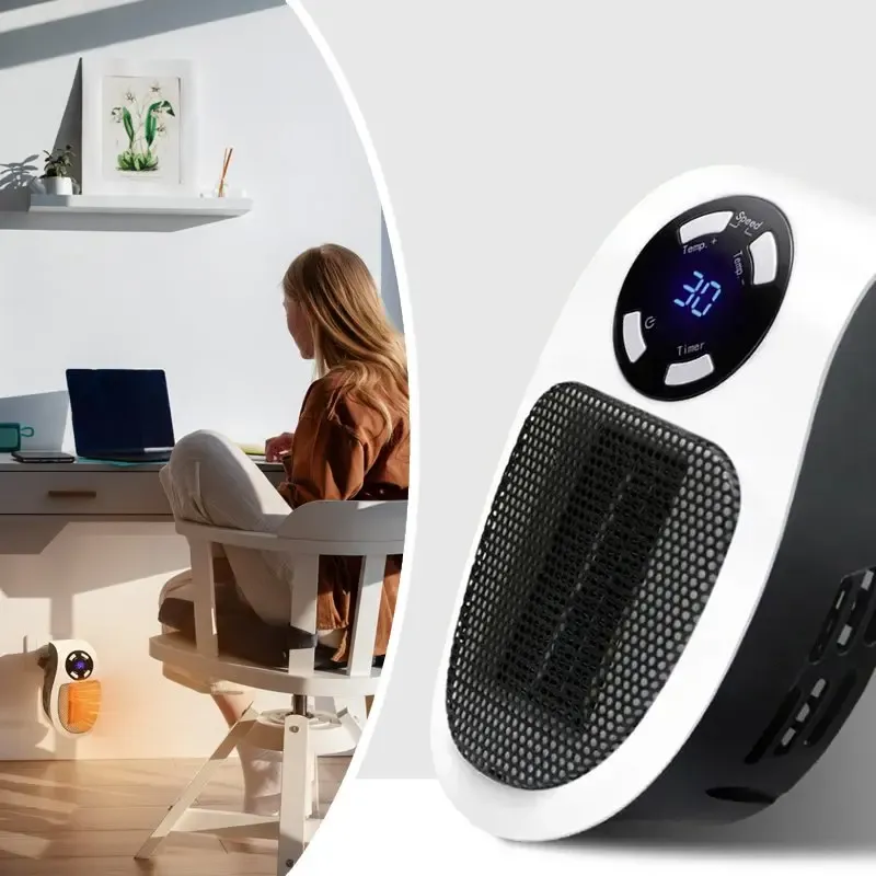 Портативный обогреватель 500W, Portable Heater с дисплеем / Настенный электрообогреватель Коломия - фото 1