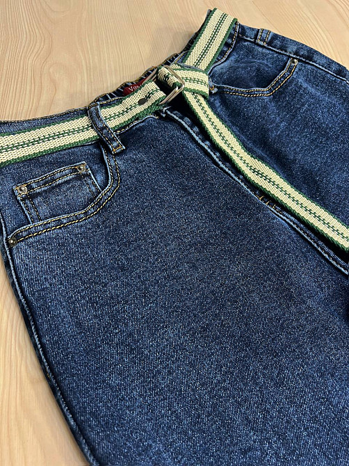 Джинси жіночі Vanver 8260 MOM з резинкою на талії і ременем сині, синій, 29, 29, 78 см, 108 см Київ - фото 18