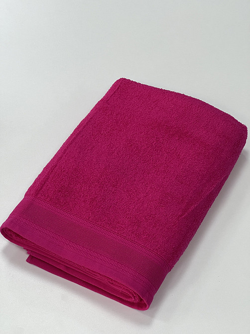 Рушник махровий з бордюром однотонний щільність 360 г/м2 100х150 см (56860720) Фуксия Чернівці - фото 5