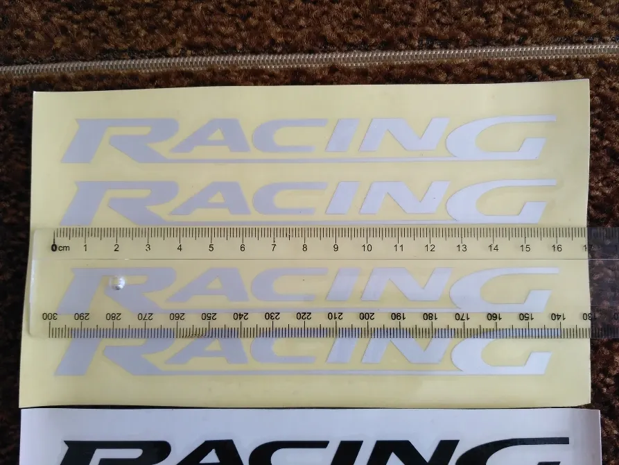 Наклейки на ручки , дворники авто Racing Черная и Белая светоотражающая 4 шт Киев - изображение 7