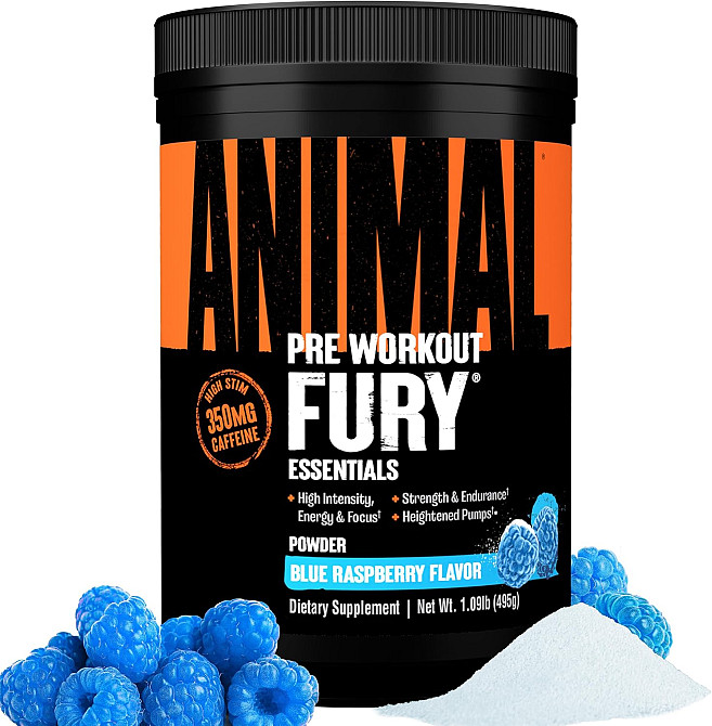 Передтренувальний комплекс Universal Nutrition Animal Fury 495 г, Blue Raspberry Луцьк - фото 3