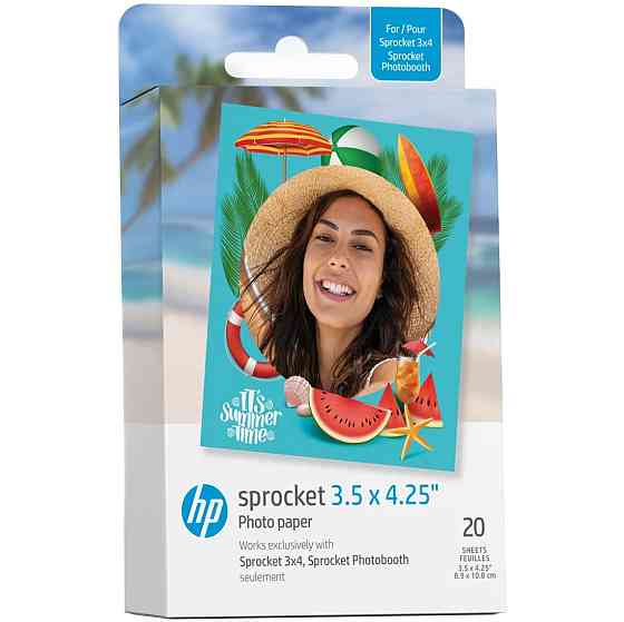 Фотопапір HP Sprocket Zink 3.5"x4.25" Глянцевий, самоклеючий, 20 листів Вінниця