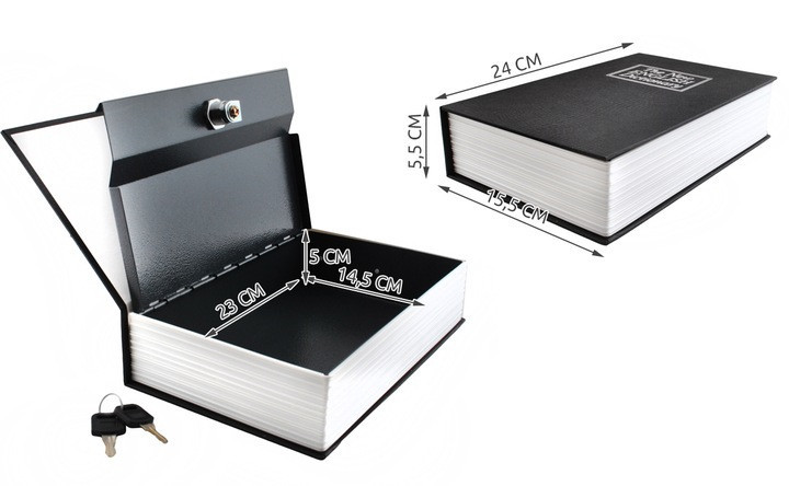 Металлический Сейф в виде книги с 2 ключами 24х15.5 см Malatec (1212) Нововолынск - изображение 6