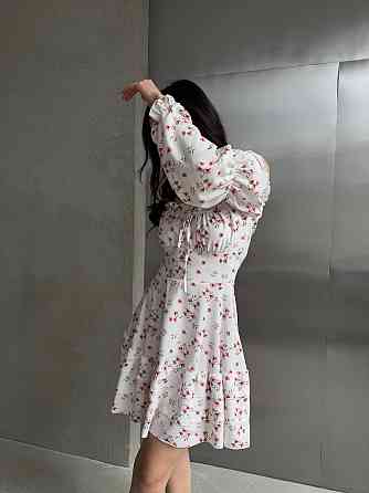 Женское вечернее романтичное платье с принтом цветочным Белый, 42/44 Одесса