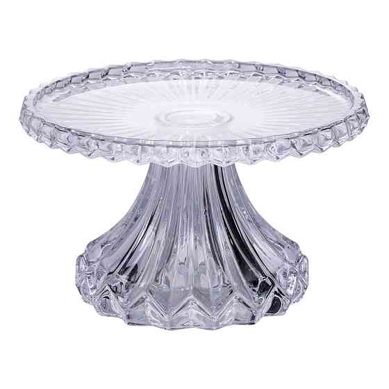 Yiwu Тортівниця на ніжці Ø26 см скляна підставка для торта, капкейків, тістечок HP-19-138S Коломыя