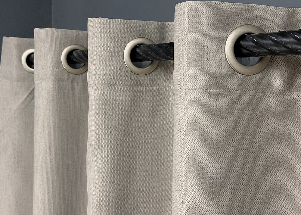 Комплект штор на люверсах VR-Textil Блекаут двосторонній Scandi № 1905ш Тауп 150х250 см 2 шт (37-0300) Київ - фото 6