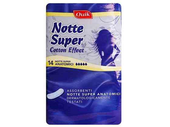 Прокладки гігієнічні нічні 5к. 14шт НІЧНІ NOTTE SUPER Anatomici ТМ QUIK Київ