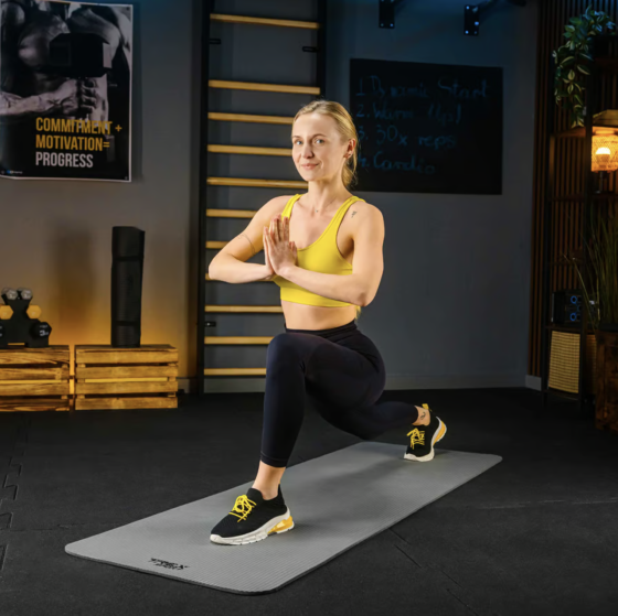 Коврик для йоги Trex Sport TX-018NGM NBR 1см 180х60 сірий Київ