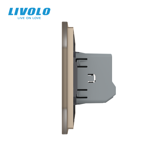 LIVOLO Розумний сенсорний димер слайдер EC LIVOLO золото матове скло Коломыя