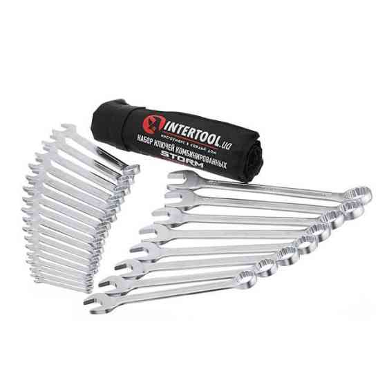 Набор ключей комбинированных, 25 шт, 6-32 мм, Cr-V, чехол, DIN3113, STORM INTERTOOL XT-1000 Киев