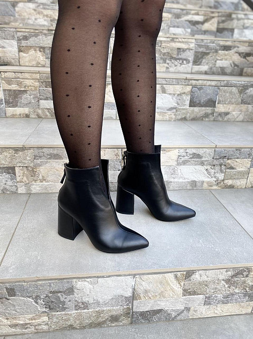 Crisma Жіночі черевики CRISMA чорні натуральна шкіра каблук 9см висота 10см (0174B/8057/81) Коломыя - изображение 8