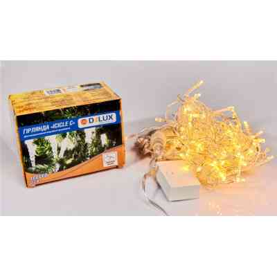 Гирлянда Delux ICICLE С 100 LED 3.2х0.7 м Теплый белый/прозрачный IP20 (90015255) Винница