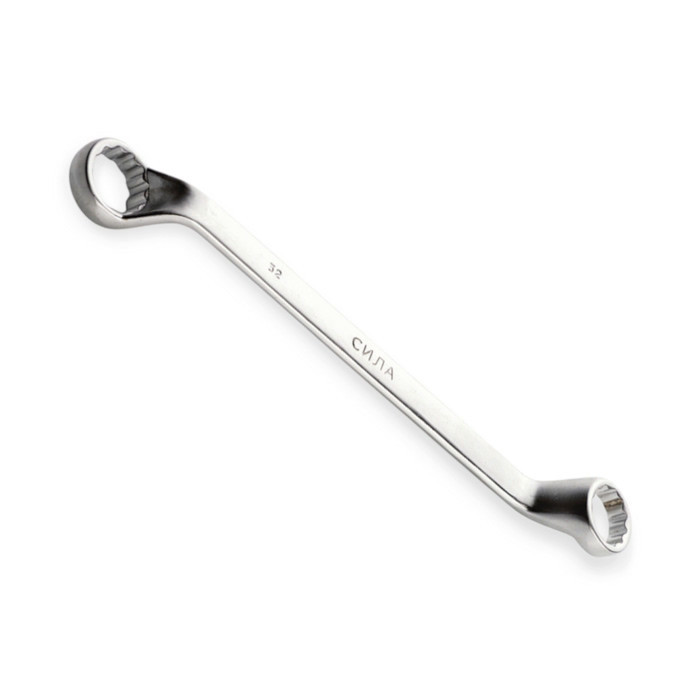 Ключ накидной изогнутый 30х32 мм CrV satine Мукачево - изображение 1