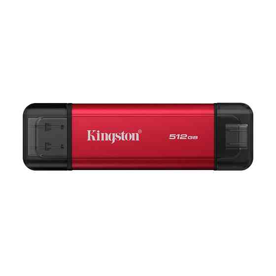 Портативный SSD Kingston Dual USB-A/C 512GB Dual Portable 1050MB/s USB 3.2 Gen 2 Red/Black Одесса
