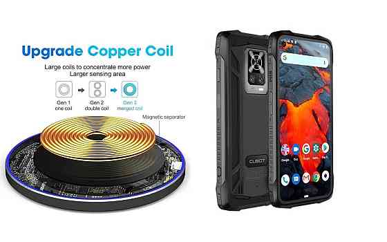 Беспроводное зарядное устройство Copper до 30W для Doogee S68 Pro, USB-C, LED Киев