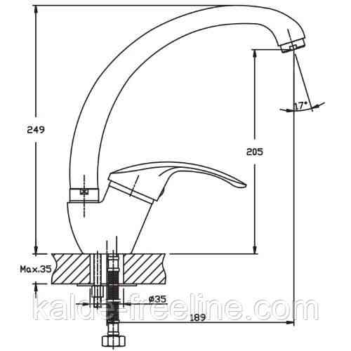 Змішувач для мийки Haiba Mars Chr-011 Харків