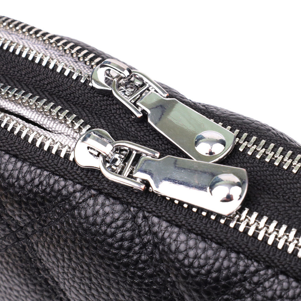 Стильна сумка прошита ромбами з натуральної шкіри Vintage 22930 Чорний Київ - фото 7