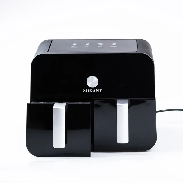 Аэрофритюрница Sokany SK-10008, 10 л (2×5 л), 2400 Вт, Air Fry, сенсорно-механическое управление, таймер Одесса - изображение 5