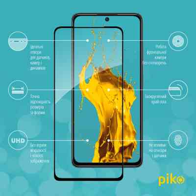 Стекло защитное Piko Full Glue Xiaomi Poco X4 Pro 5G Black (1283126529108) Винница