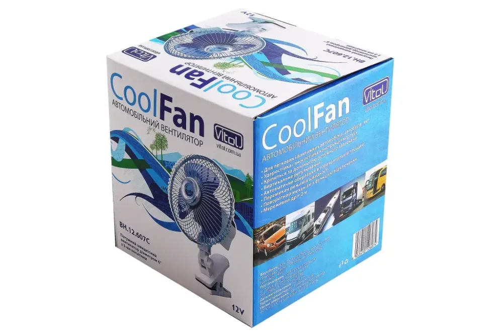 Вентилятор в прикур. метал. 12В 6 на клипсе Vitol 2-скор. Винница - изображение 2