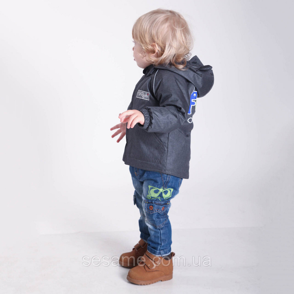 Дитяча куртка парку демісезонна Графіт 74 см Харків - фото 7