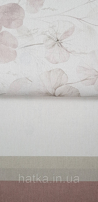 Обои виниловые на флизелине Rasch County Living метровые листья ветки цветы прованс розовые серые на белом Киев - изображение 3