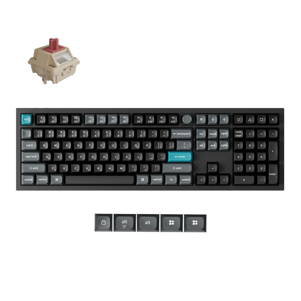 Клавіатура бездротова Keychron Q6 Ultra Keychron Red Switch Black RGB (Q6U-M1-UA) ( 29670 ) Харьков - изображение 7