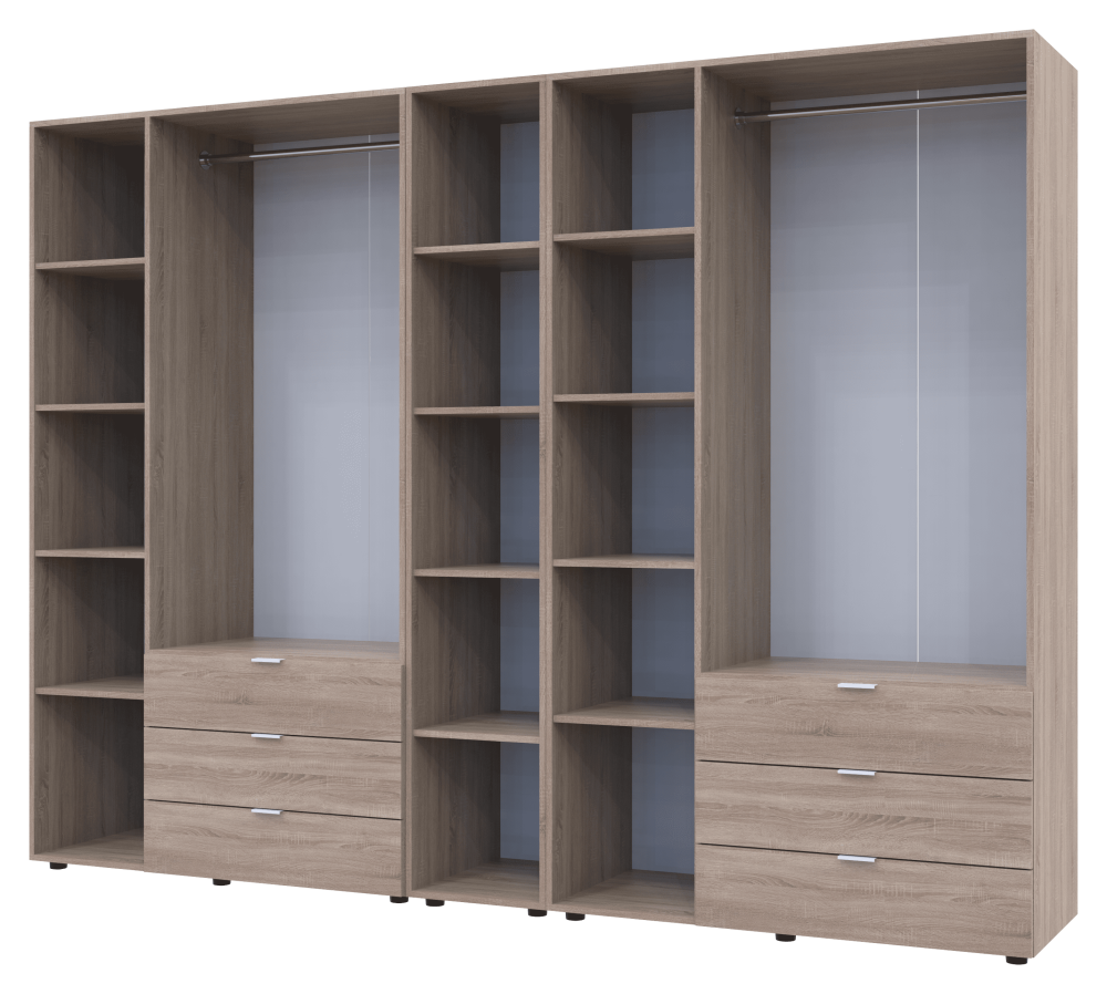 Комплект шаф для одягу Doros Гелар (3 шт.) 270,6х49,5х203,4 см Дуб сонома (DRS-011162) Дніпро - фото 4