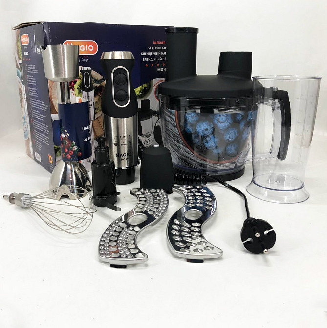 Блендер із захистом від розбризкування MAGIO, Блендер для дитячого пюре побутові міксери BV-83 Львів - фото 7
