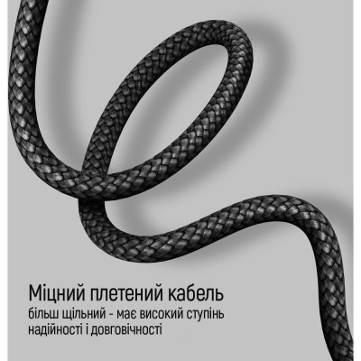 Дата кабель USB-C to USB-C 1.0m PD Fast Charging 65W 3А grey ColorWay (CW-CBPDCC040-GR) Вінниця - фото 8