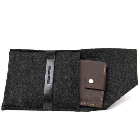 Кожаное мужское портмоне GRANDE PELLE 11460 Коричневый Киев