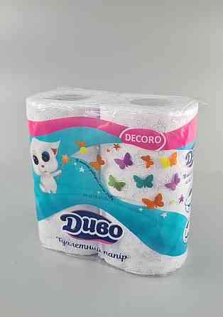 Туалетная бумага(2слоя)  белая с фиолетовым тиснением (а4) Диво DECORO (1 пачка) Харьков