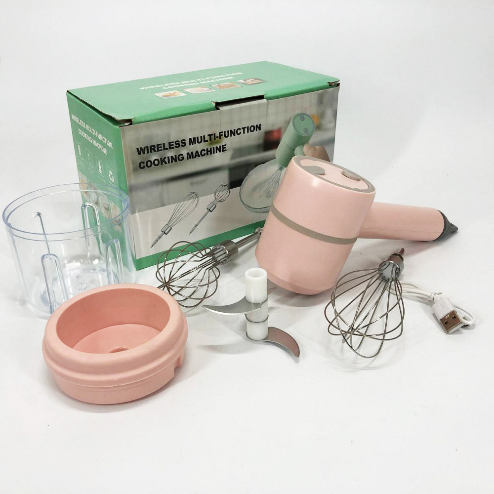 Ручной беспроводной миксер-измельчитель 2 в 1. Цвет: розовый OP-36 Львов - изображение 13