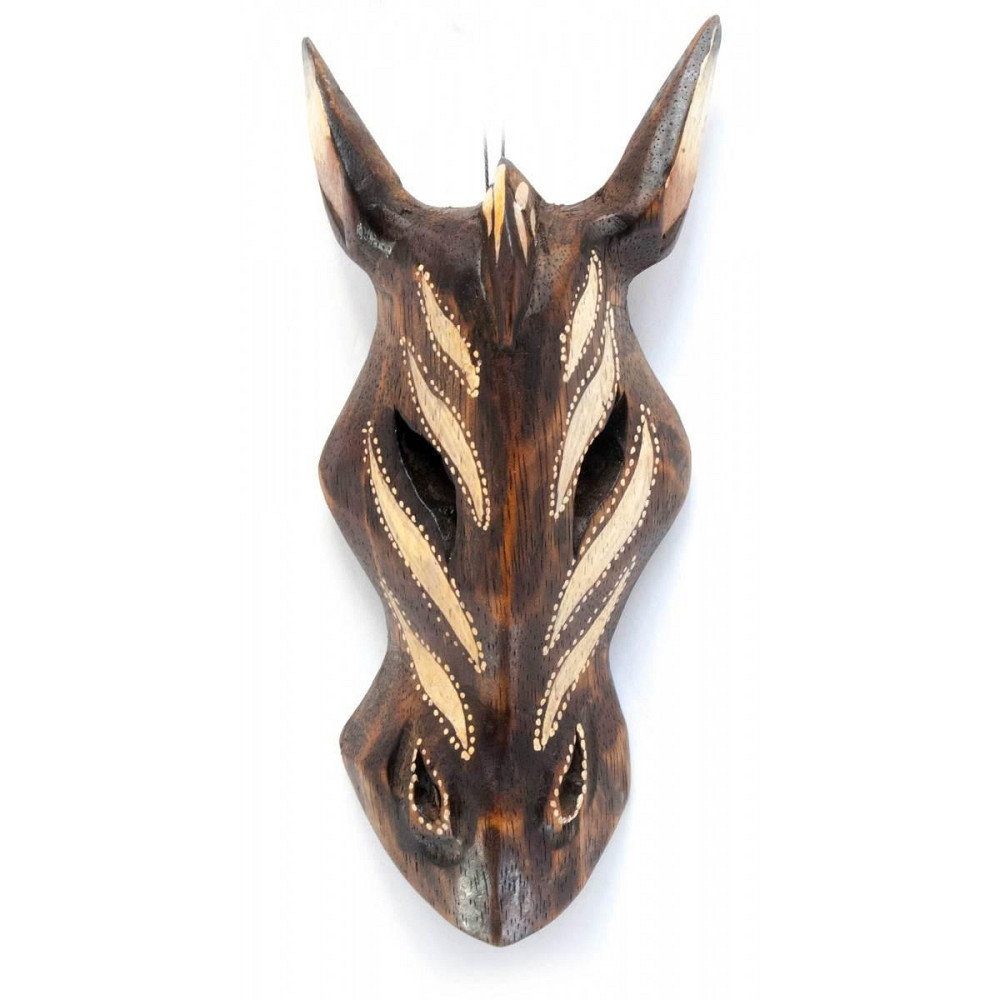Маска з дерева на стіні Зебра Київ - фото 1