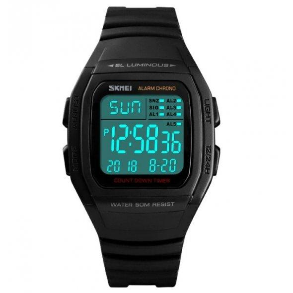 Чоловічий спортивний годинник Skmei 1278 Чорний Київ - фото 2