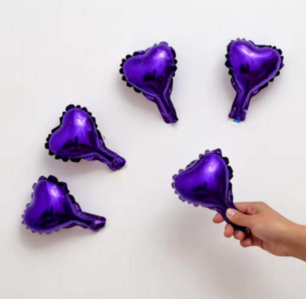 Серце 5" 12 см КІТАЙ фіолетовий Київ - фото 1