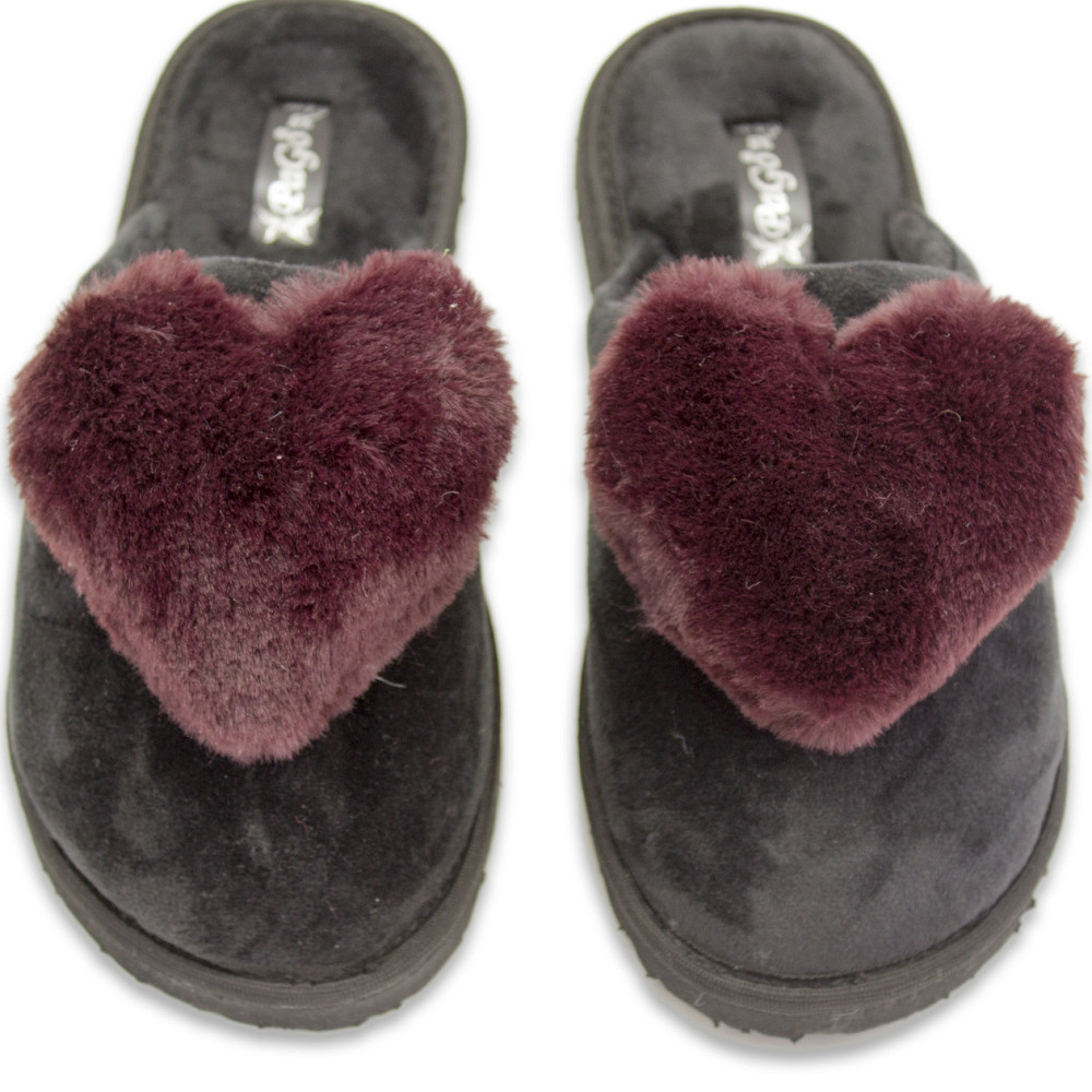 Тапочки жіночі велюр закриті з серцем "Розове серце" (36,37,38,39,40,41) Одеса - фото 1