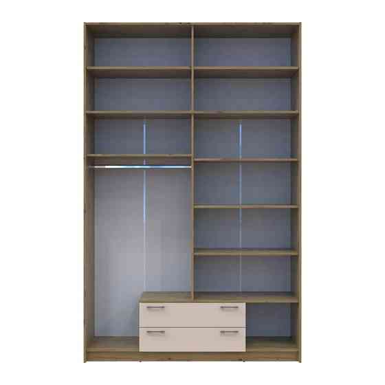 Шафа для одягу Doros Ронді з високою антресоллю Дуб Артизан/Кашемір 4 ДСП 160х52х260 (DRS-011878) Львів