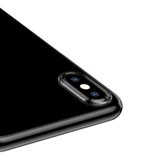 Чохол Baseus для iPhone Xs Max Simplicity Прозорий Чорний (ARAPIPH65-A01) Київ