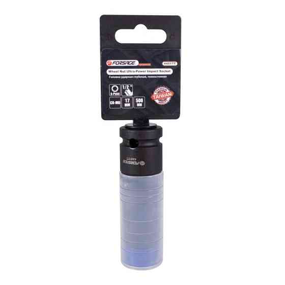 Головка ударна глибока тонкостінна 1/2" 6-гранна 17мм в захисному кожусі Forsage F-44517T Одеса