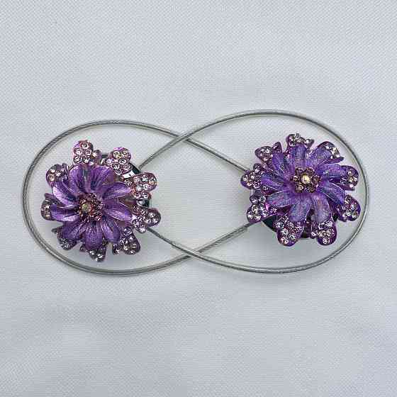 Магніти для штор та гардин "Flowers" набір 2 шт Бузковий (81-198) Київ