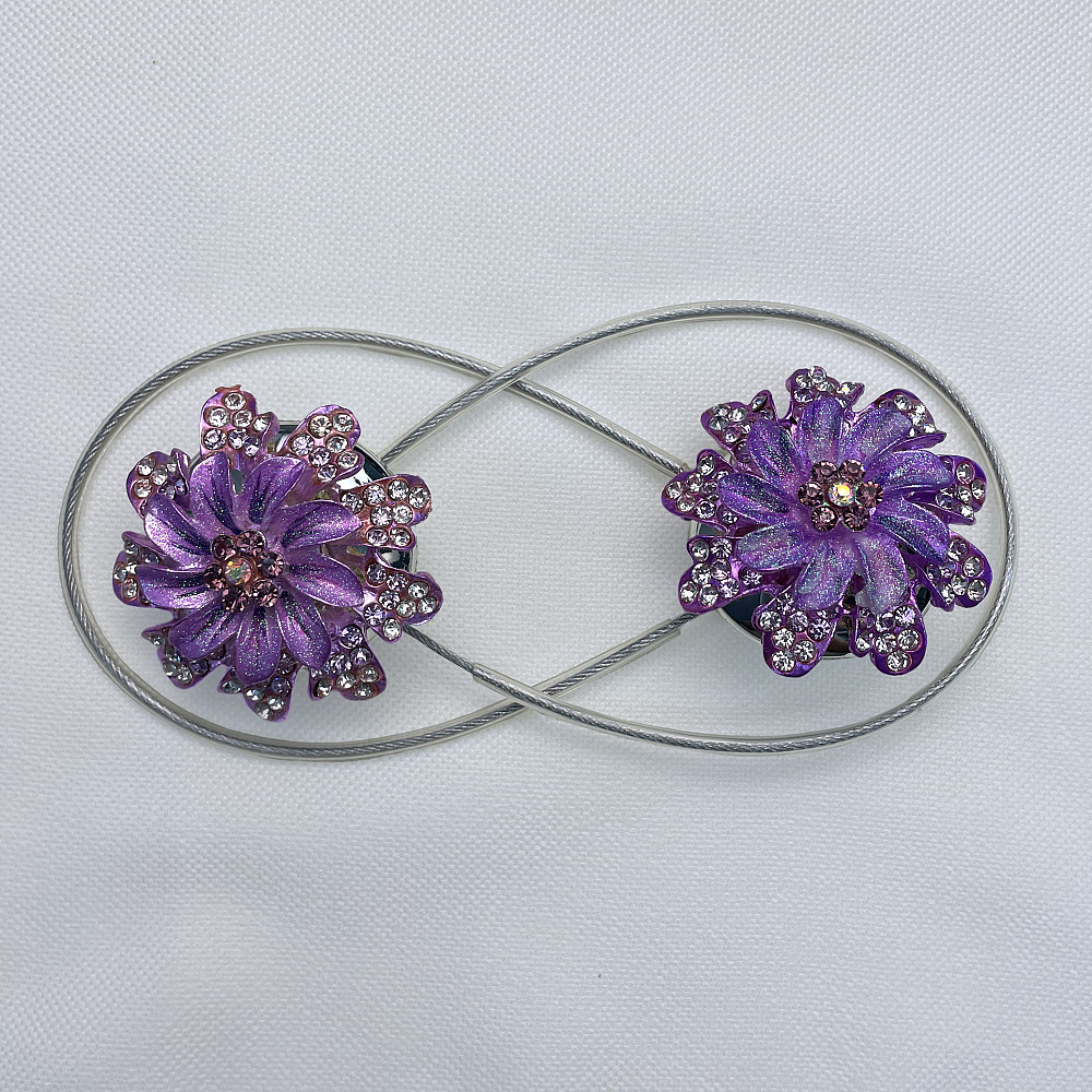 Магніти для штор та гардин "Flowers" набір 2 шт Бузковий (81-198) Київ - фото 5