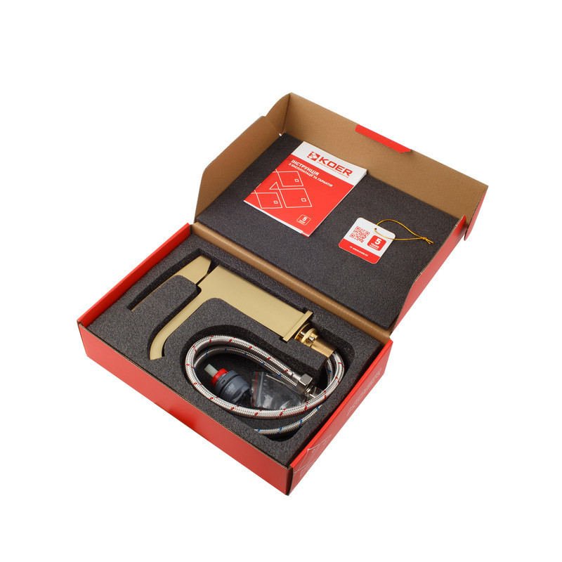 Змішувач для умивальника KOER KB-10037-12 (Колір матове золото) (KR6000)   ( 28763 ) Харьков - изображение 7