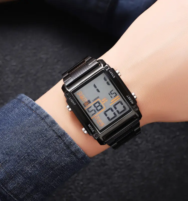 Чоловічий наручний годинник Skmei 2206 (Чорний з білим циферблатом) Вінниця - фото 5