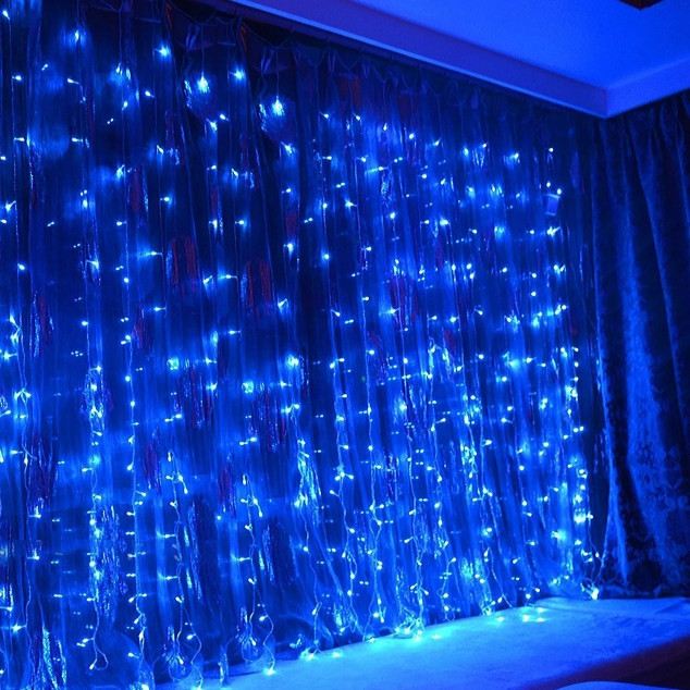 Гирлянда штора Водопад 480 led 3.0х3.0м Синяя Винница - photo 1