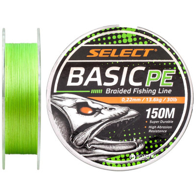 Шнур Select Basic PE 150m Light Green 0.26mm 45lb/20.8kg (1870.18.71) Вінниця - фото 1