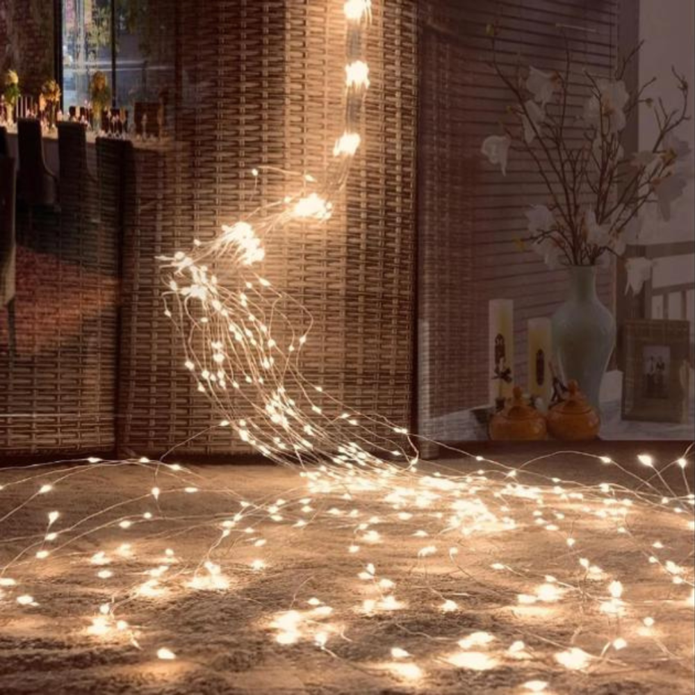 Роса пучок 2 метра 10 нитей Niki Light конский хвост с пультом управления 200L гирлянда для елки теплый белый Киев - изображение 10