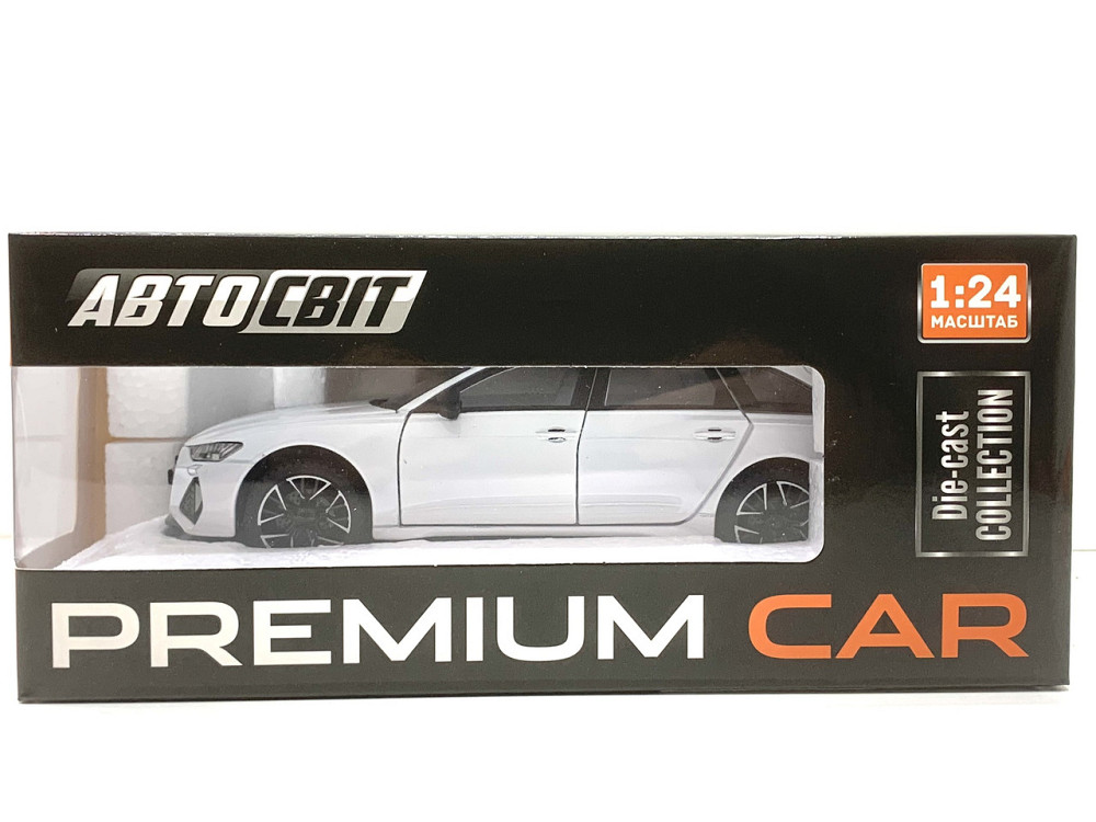 Машина Автосвіт Audi rs 6 інерційна відчиняються двері капот багажник 21см Білий (AP-2026) Чернигов - изображение 2