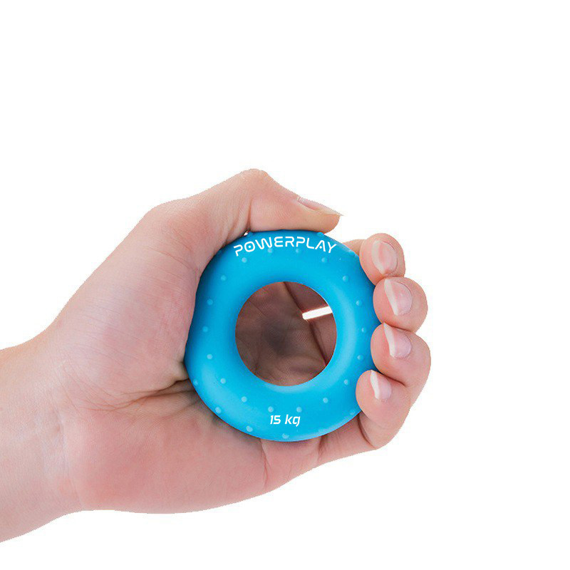 Эспандер кистевой силиконовый PowerPlay PP-4338 Hand Grip Light 15 кг. Голубой Киев - изображение 3